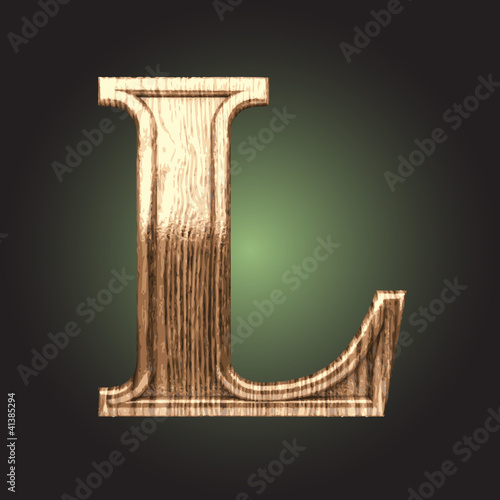 Vector wooden figure