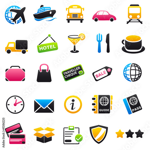 transportation Color & Black Icons