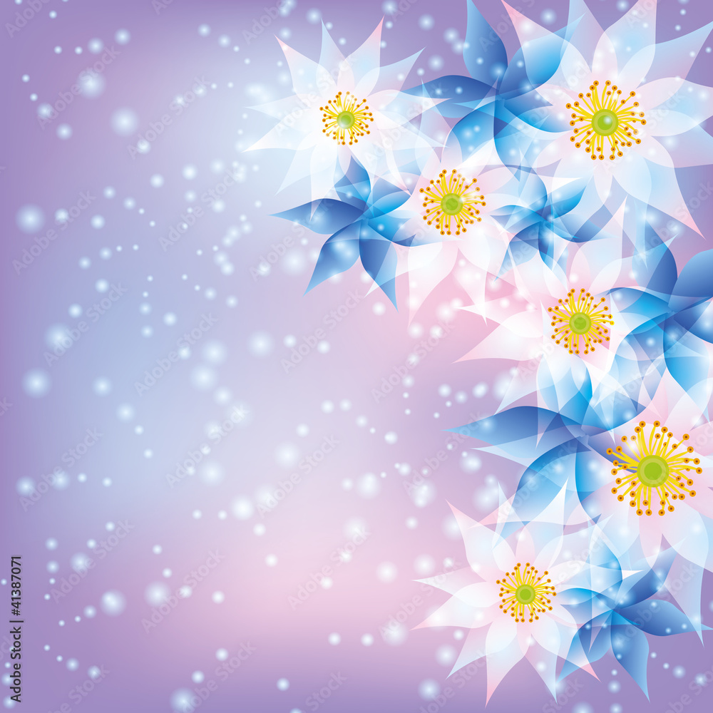 Abstract background with flowers vector Abstract background with flowers vector