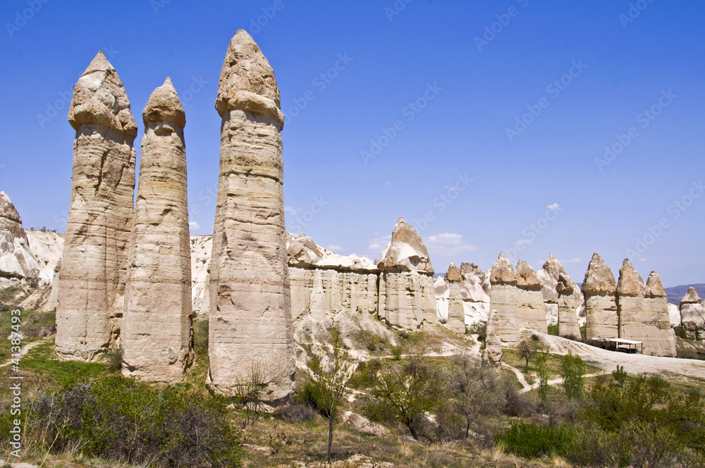 Cheminées de fées dans la vallée de l'amour CappadoceTurquie Photos Adobe Stock