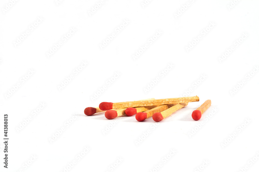 Groupe of match sticks isolated on white background Groupe of match sticks isolated on white background