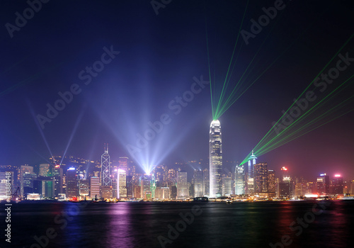Symphomy of light show in Hong Kong