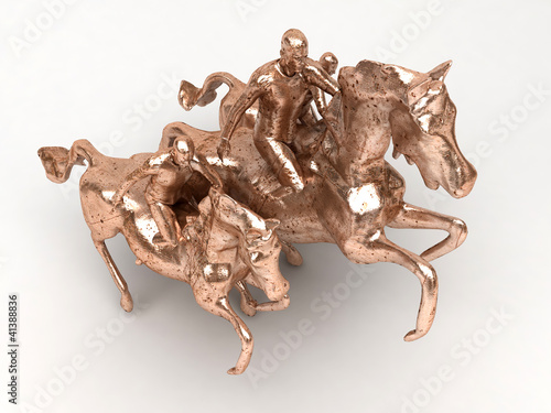 cavalli scultura metallo