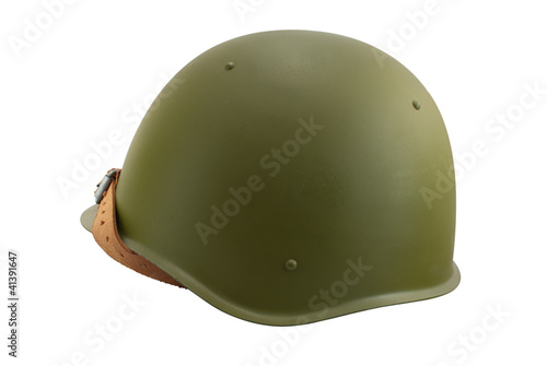 Military helmet.
