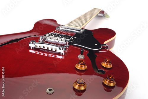 Obraz na płótnie E-Gitarre, Semiakustik, Cherry Red