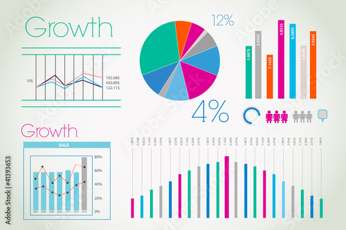 Colorful infographic with elements