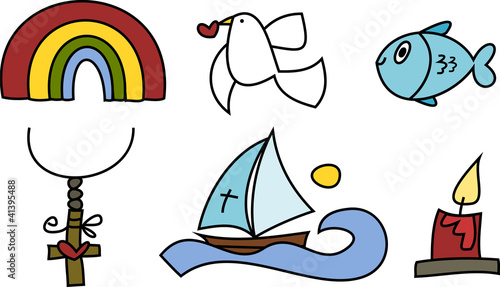 Christliche Symbole für Kinder (z.B. Erstkommunion, etc.)