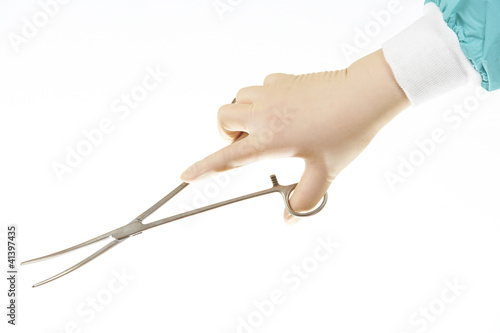 Surgical instrument  - curved pean, haemostatic forceps)