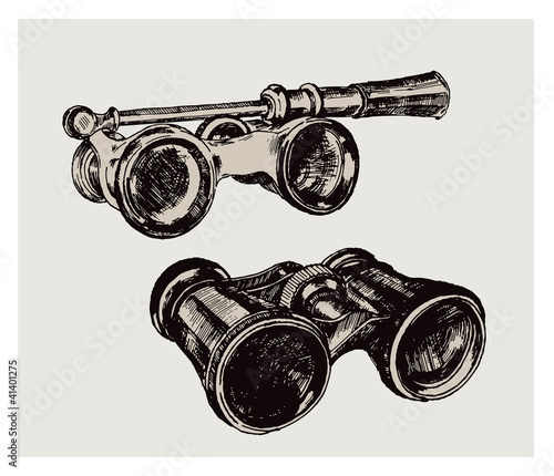 binoculars. vintage image