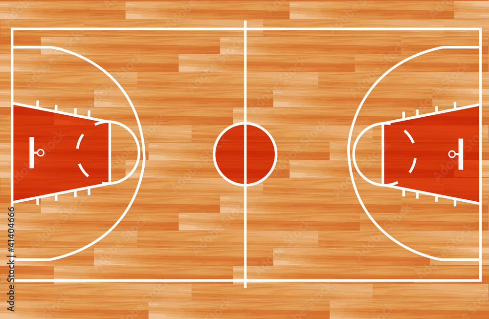 Wooden parquet floor basketball court. vector Stock-Vektorgrafik | Adobe  Stock