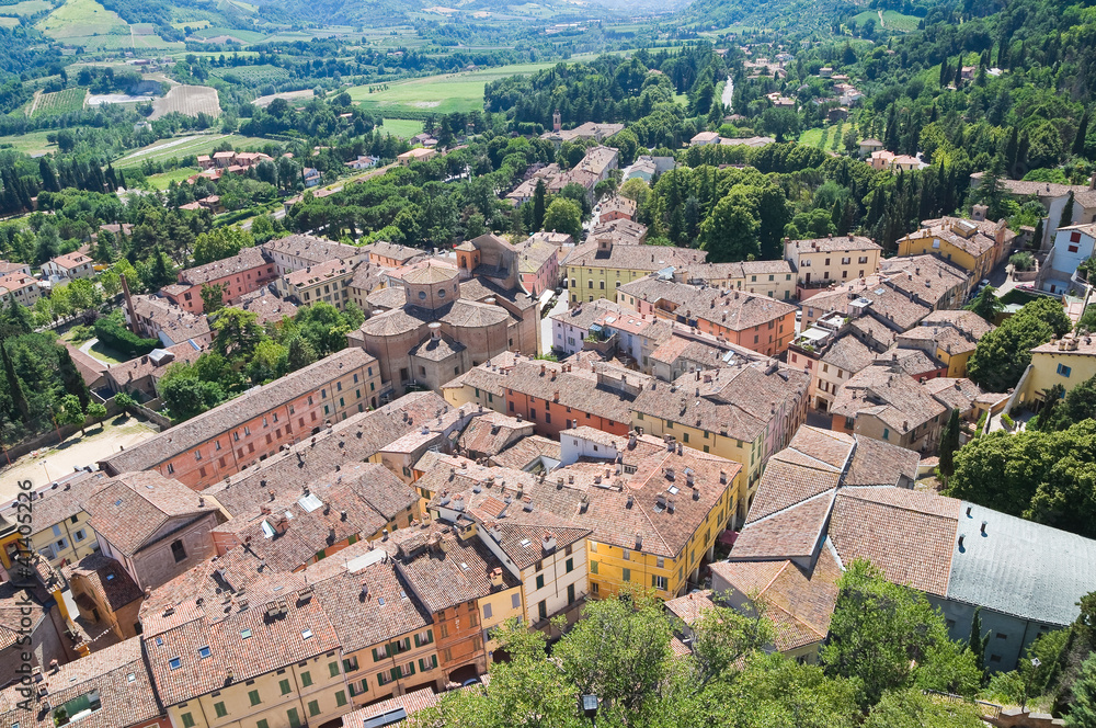 Panoramic view of Brisighella. Emilia-Romagna. Italy.