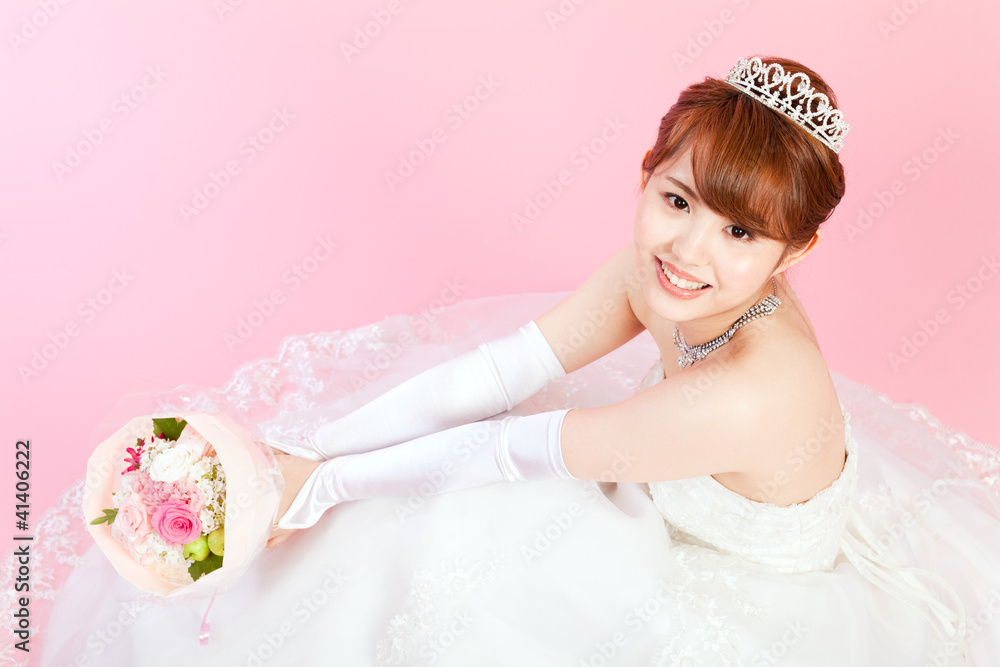 Beautiful asian woman dressed as a bride Beautiful asian woman dressed as a bride