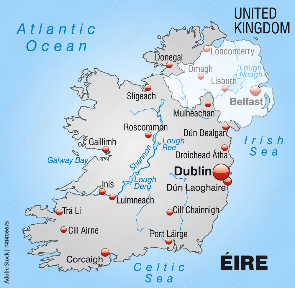 Umgebungskarte von Irland