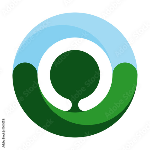 Signet Mensch Umwelt Baum mit QXP Datei 10x10cm