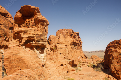 Red Rock Formations Under Blue Sky © dbvirago