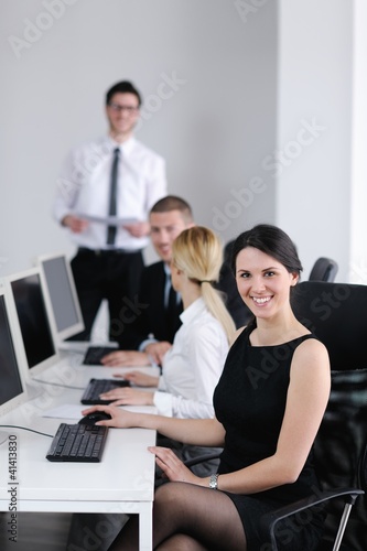 business people group working in customer and helpdesk office © .shock