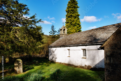 Quaint rural stone church Wythburn, Cumbria photo