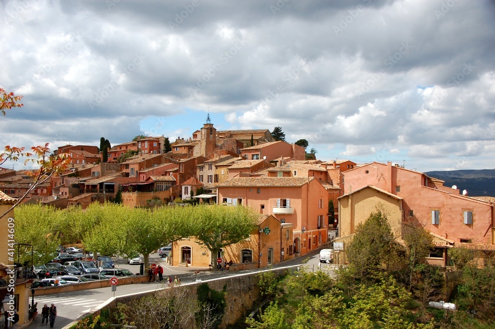View on Roussillon village in Provence, France
