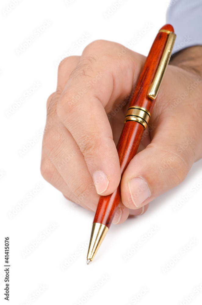 Business concept with hand writing on white Business concept with hand writing on white