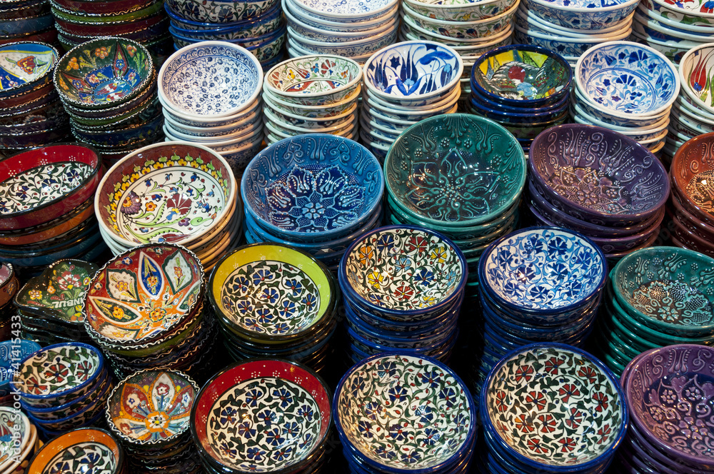 Bowls at turkish bazaar Bowls at turkish bazaar