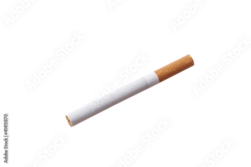 Cigarette isolated on white, no gold ring