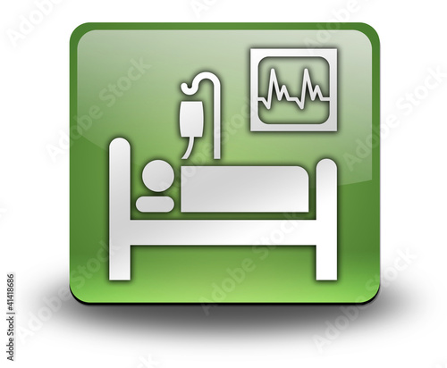 Green 3D Effect Icon "Intensive Care"