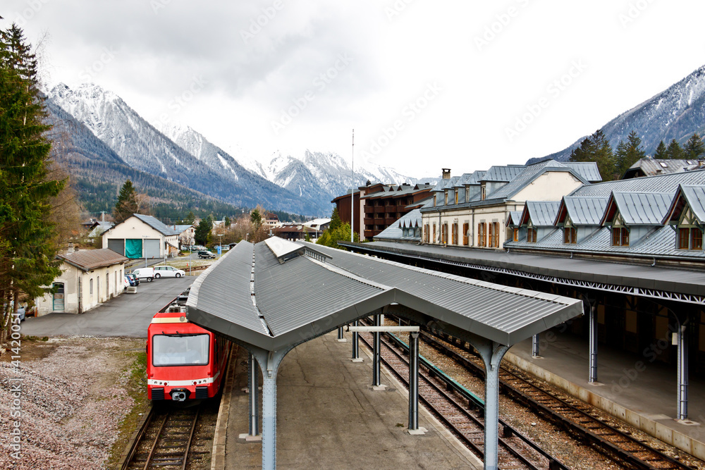 Chamonix train station, Chamonix Mont Blanc, France