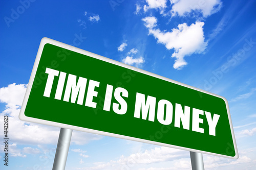 Time is money illustrated sign