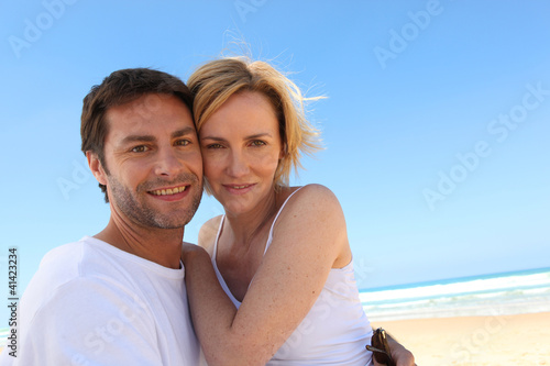 Happy couple on a blue sky day