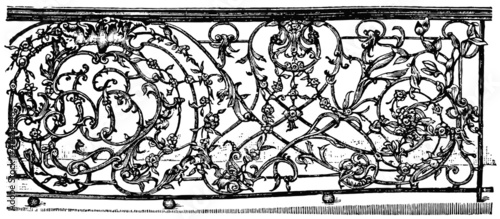 Figure balcony railing, Vienna, 18th century