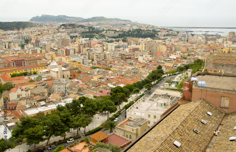 Cagliari, veduta del quartiere di Villanova