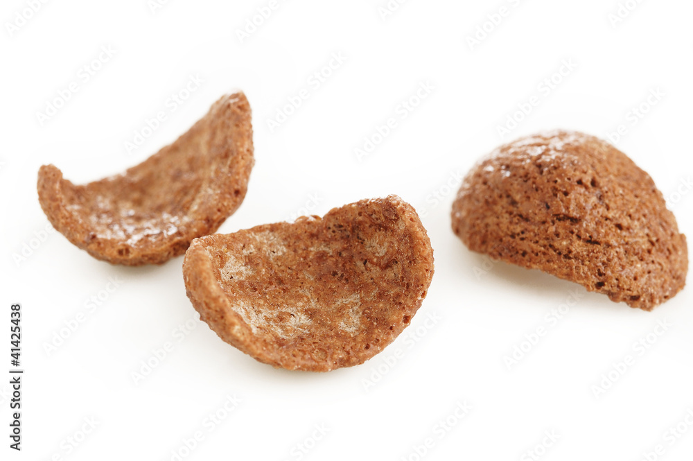 chocolate cereals isolated on white background chocolate cereals isolated on white background