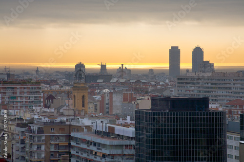 sunset in Barcelona