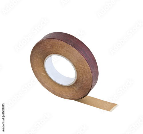 wood tape isolated on white background with clipping path photo