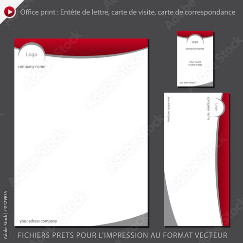 entête de lettre, carte de visite, carte de correspondance