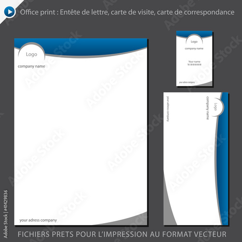 entête de lettre, carte de visite, carte de correspondance