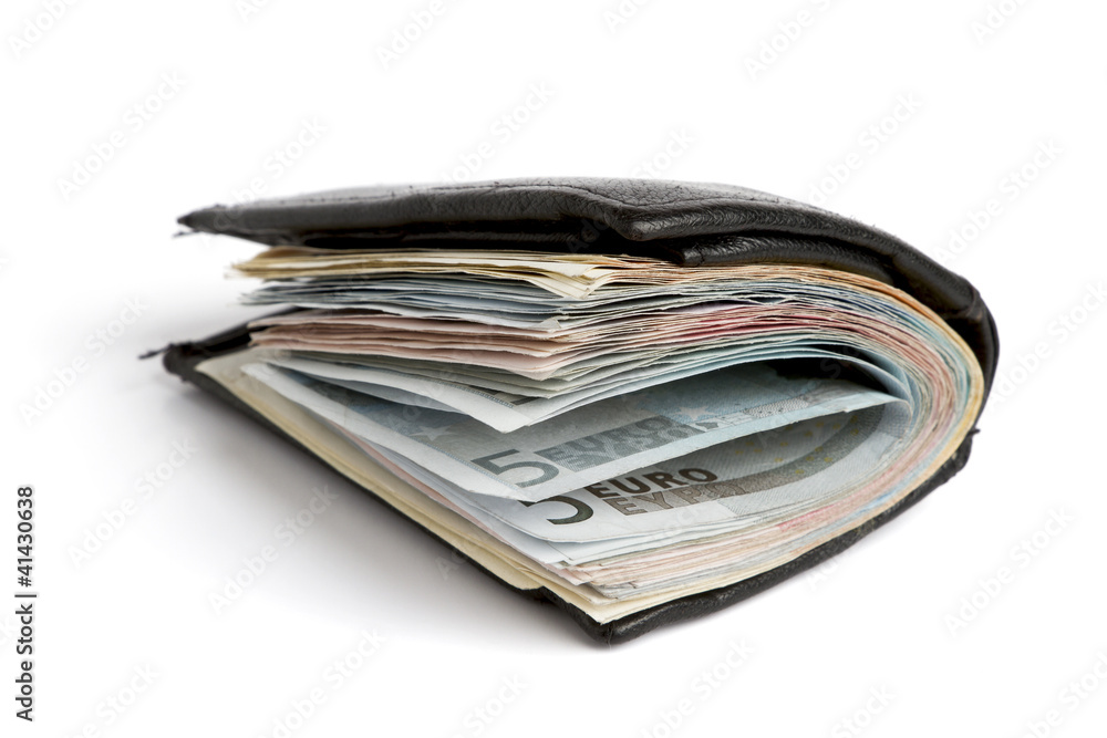 many banknotes in wallet many banknotes in wallet