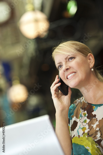 Woman On Her Cell Phone and...
