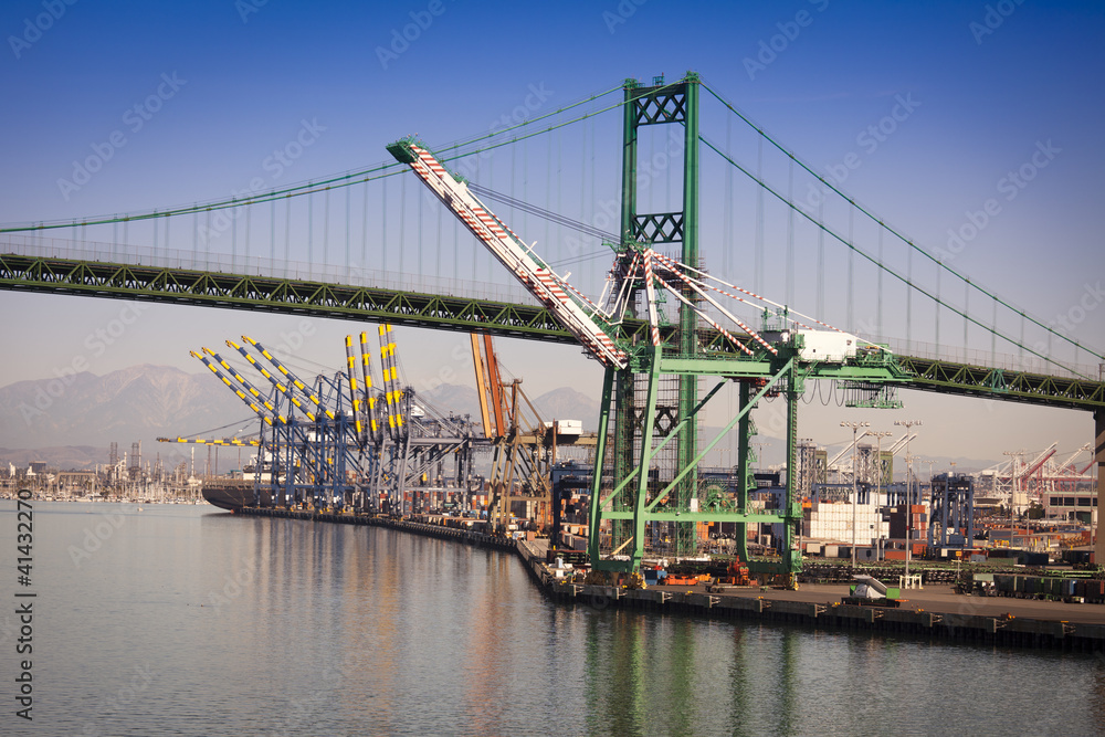 San Pedro Ship Yard and Bridge