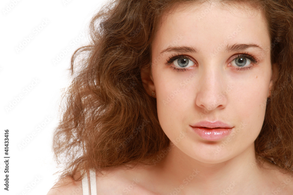Closeup portrait of a beautiful woman's face Closeup portrait of a beautiful woman's face