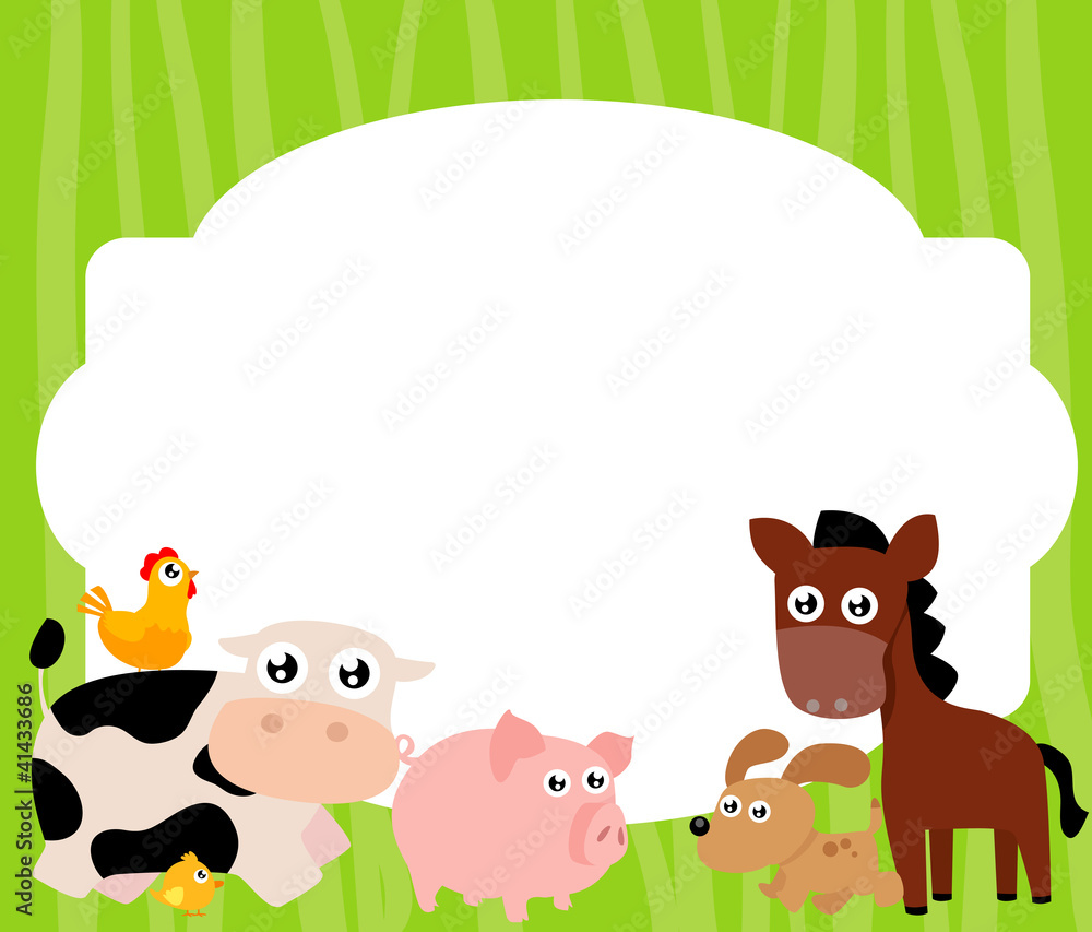 Farm animals frame