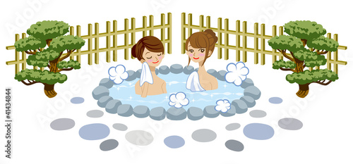 露天風呂　女性　２人