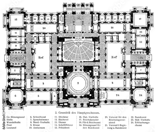 A schematic layout Reichstag