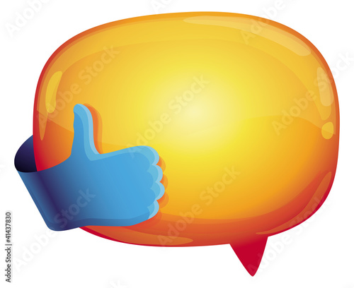 recommendation bubble - with like sign