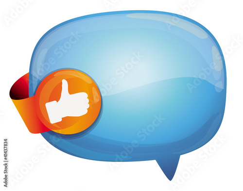 recommendation bubble - with like sign