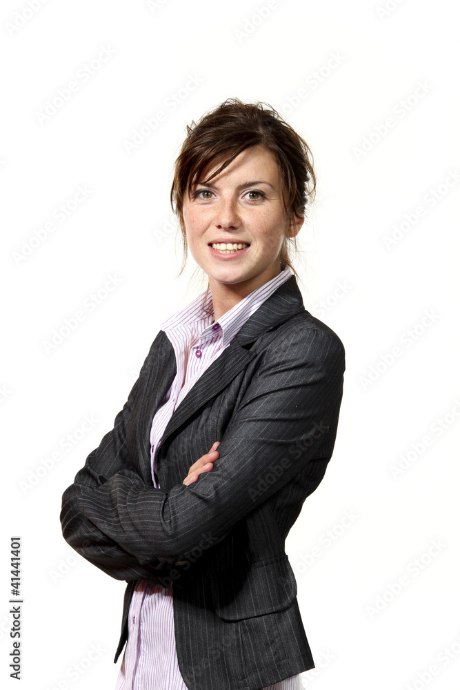 businesswoman on white background businesswoman on white background