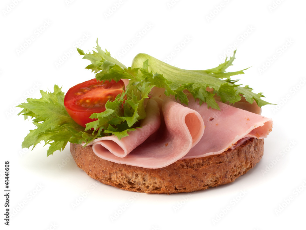 healthy sandwich with vegetable and smoked ham healthy sandwich with vegetable and smoked ham