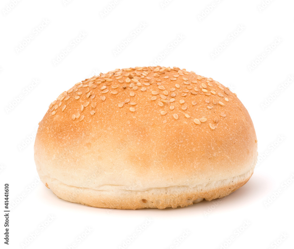 Round sandwich bun with sesame seeds