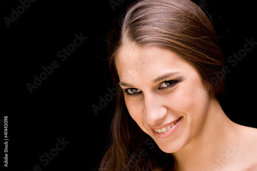 Seductive model smiling