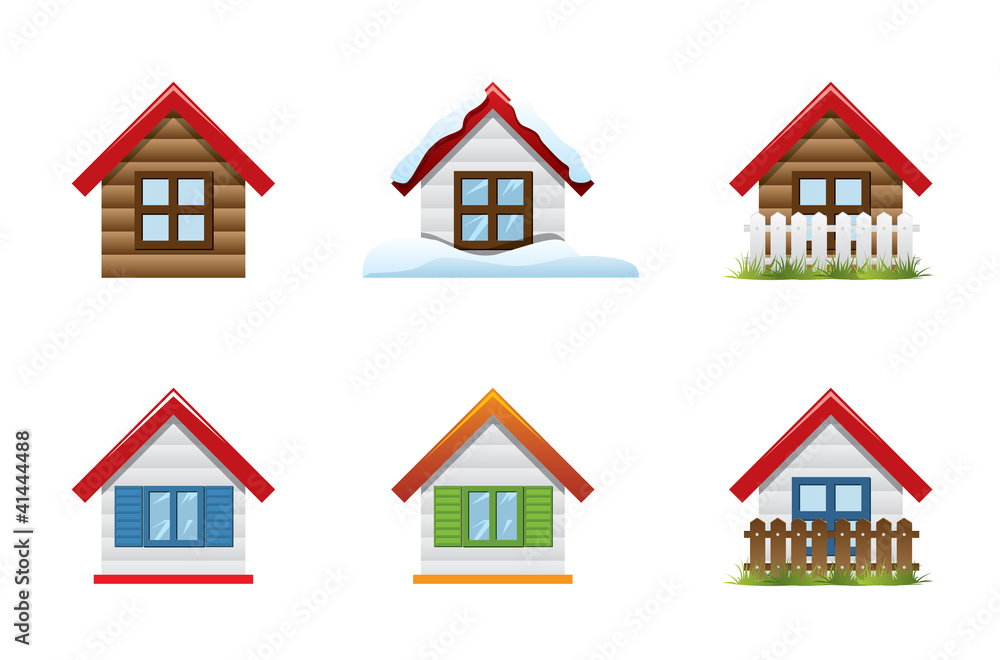 Set of 6 house icon Set of 6 house icon